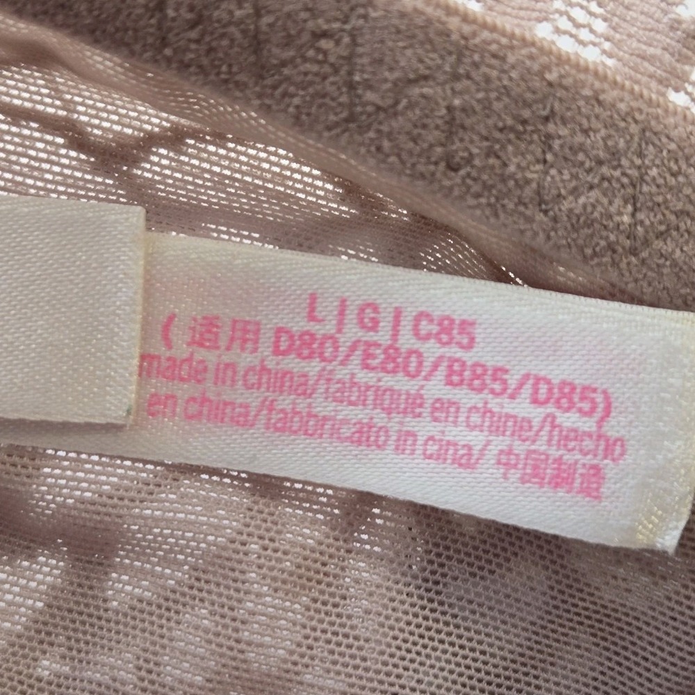 Victoria's Secret PINK Purple Lace Push-up Racerback Bralette Bra Size L‎ - Picture 5 of 8